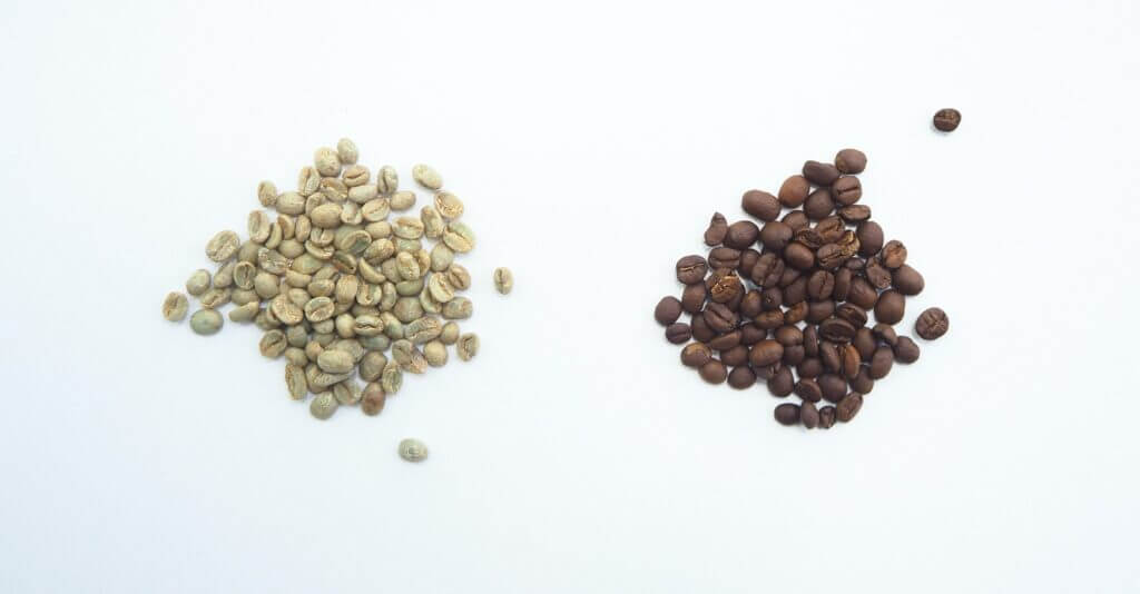 brown and white coffee beans